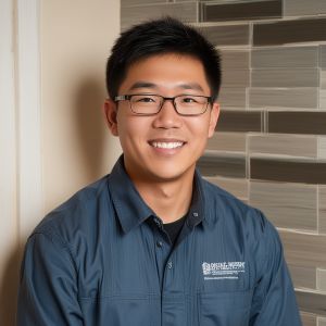 Professional headshot of Michael Chen, master tile installer and water-proofing specialist